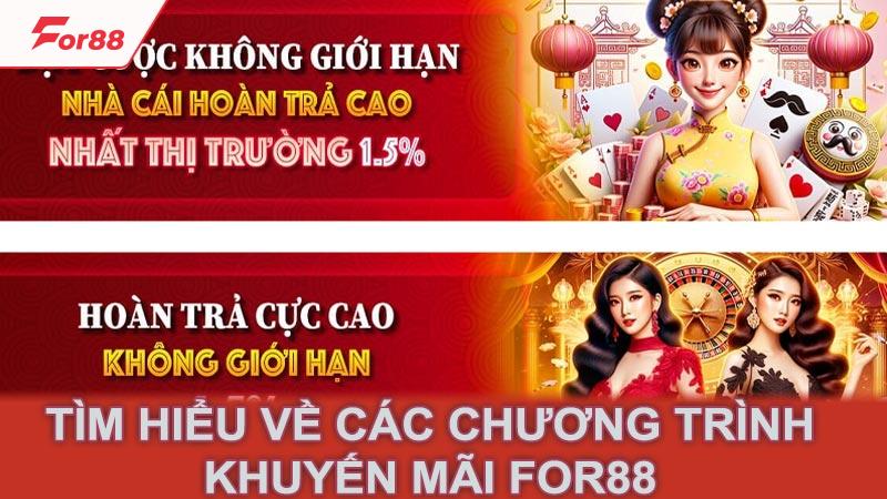 Tìm hiểu về các chương trình khuyến mãi for88